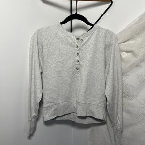 Gray GAP Button-Up Sweatshirt